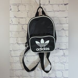 Adidas Black and White Women's Mini Backpack